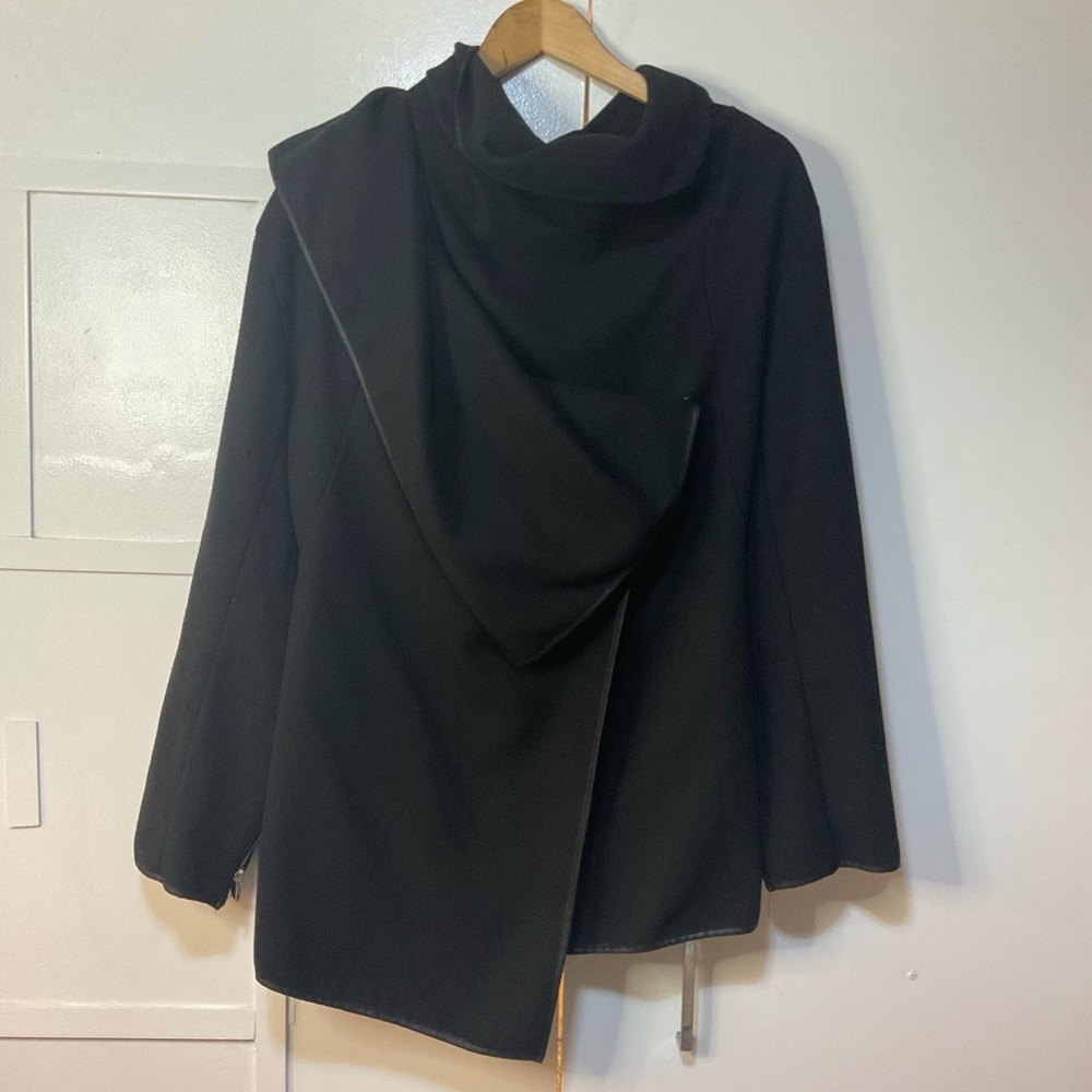 Stylish Black Asymmetrical Coat